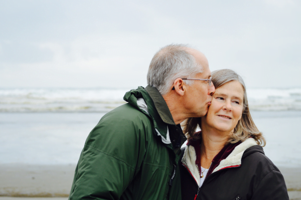 happy old couple