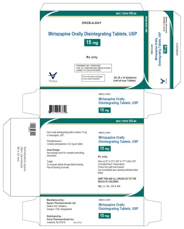 mirtazapine orally disintegrating tablets