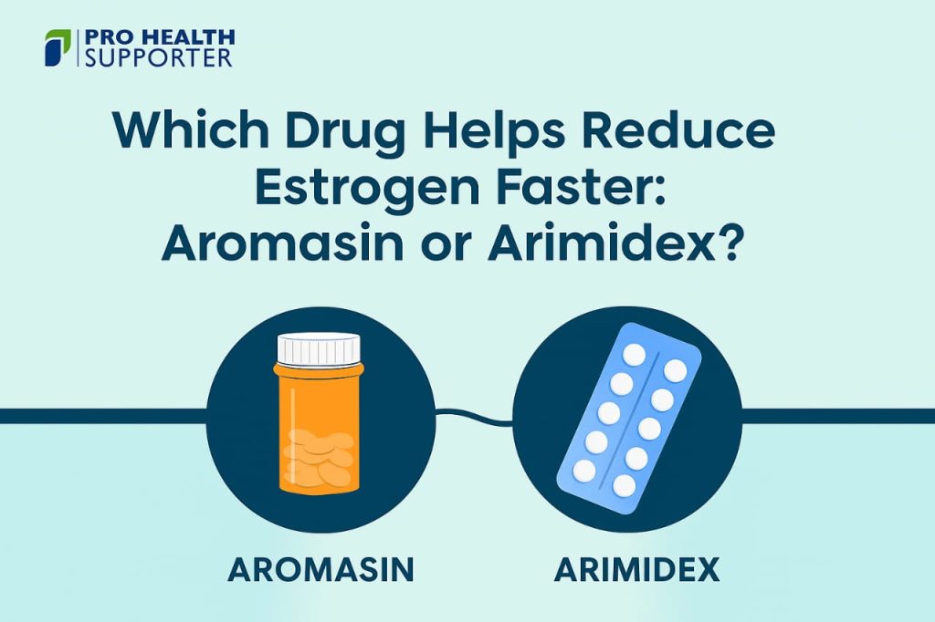 Which drug helps reduce estrogen faster: Aromasin or Arimidex